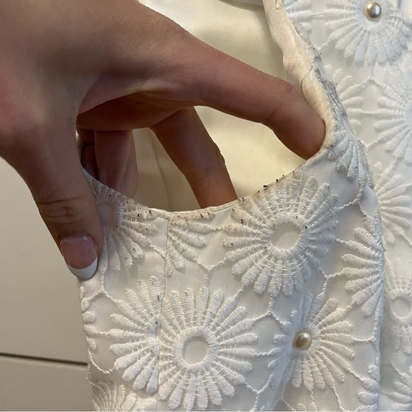 Lilly Pulitzer Nicci White Pinwheel Organza Pearl Dress - Picture 11 of 11